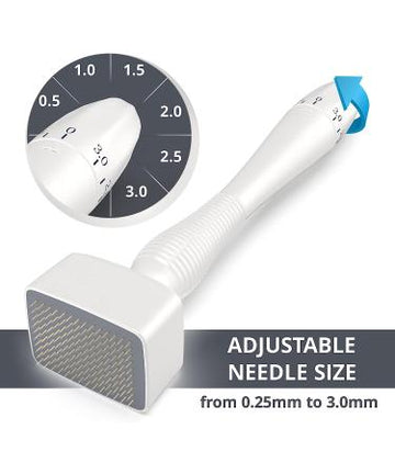 "Original Derma Stamp with 140 Adjustable Titanium Micro Needles – Skin & Hair Therapy Tool"