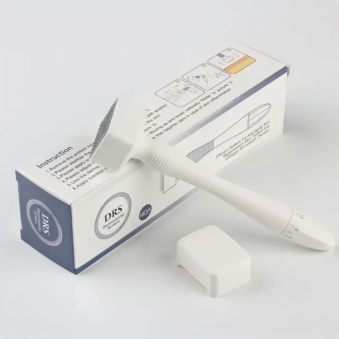 "Original Derma Stamp with 140 Adjustable Titanium Micro Needles – Skin & Hair Therapy Tool"
